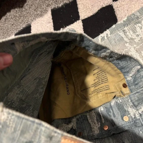Purple Brand Men's Gray Camouflage Straight Jeans Size 30x30